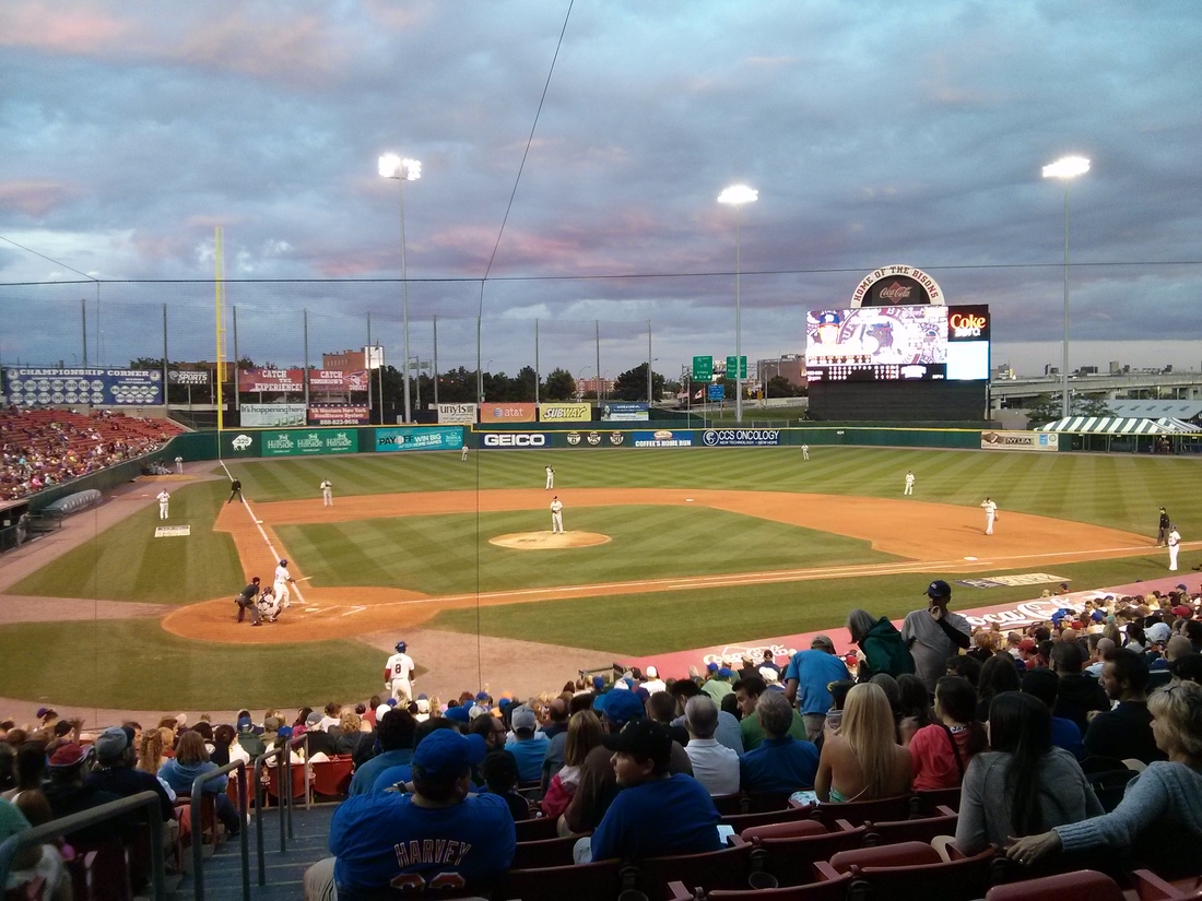 Buffalo's Coca-Cola Field at sunset.